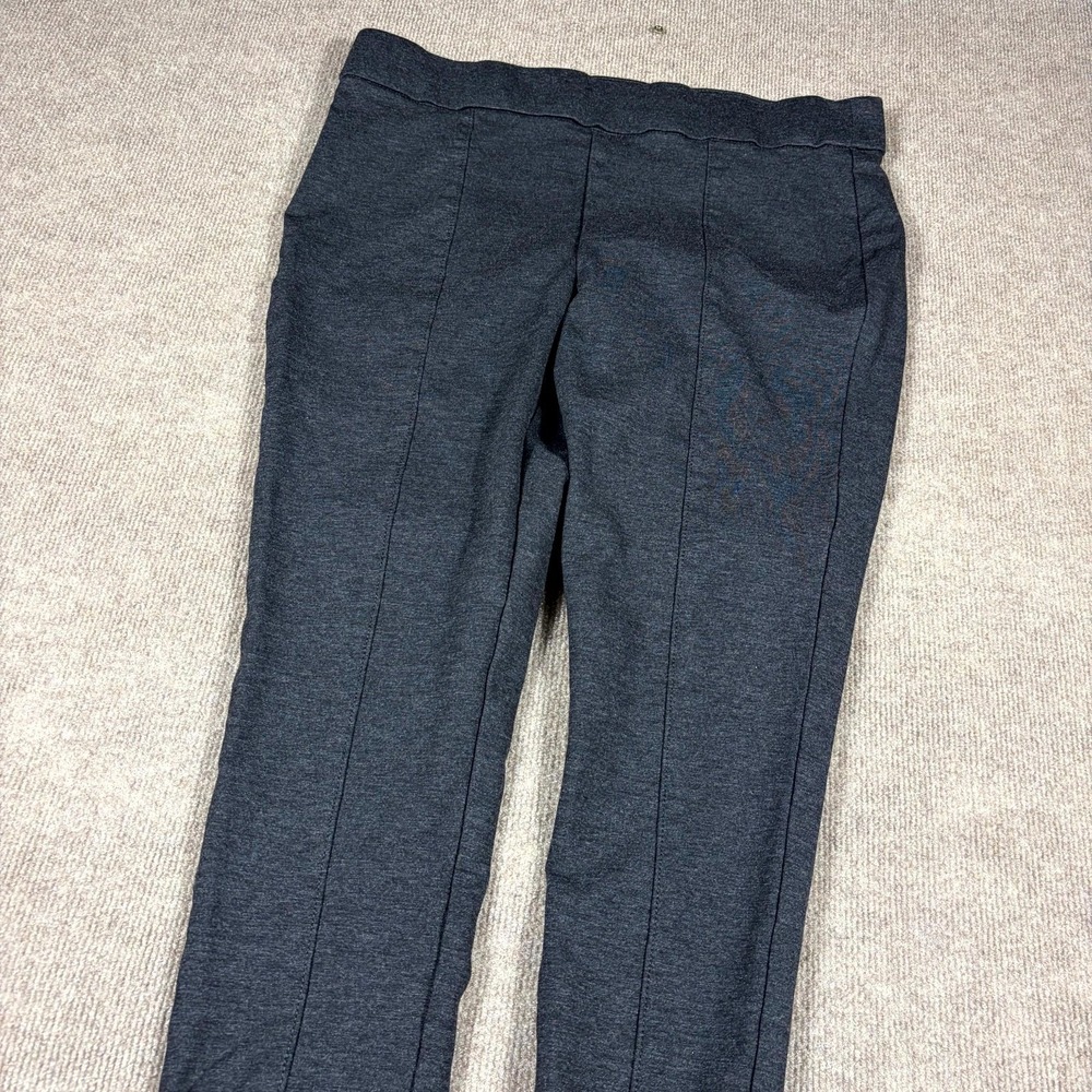 Annie Klein Ankle Pants Women's XL Dark Gray Stretch Elastic Waistband Pull On - Picture 1 of 12